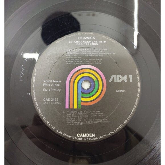 Elvis Presley – You'll Never Walk Alone Vinyl LP RCA Camden CAS-2472 - Picture 7 of 7